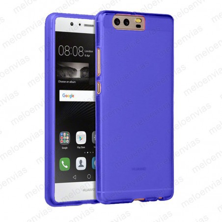 Funda carcasa para Huawei P10 Plus Gel TPU Liso mate Color Azul