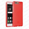 Funda carcasa para Huawei P10 Plus Gel TPU Liso mate Color Rojo