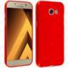 Funda para Samsung Galaxy A3 2017 carcasa Gel TPU Liso mate Color Rojo