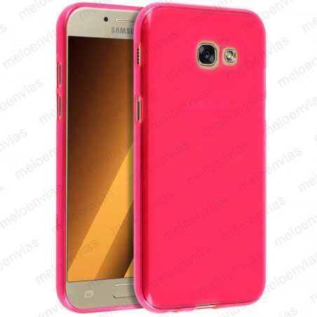 Funda para Samsung Galaxy A3 2017 carcasa Gel TPU Liso mate Color Rosa