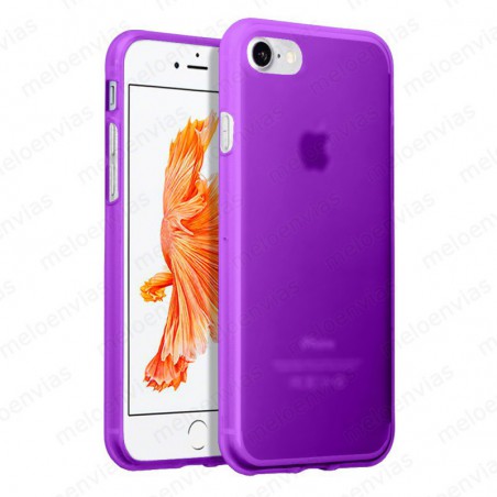 Funda para iPhone 8 (4.7) carcasa Gel TPU Liso mate Color Morado