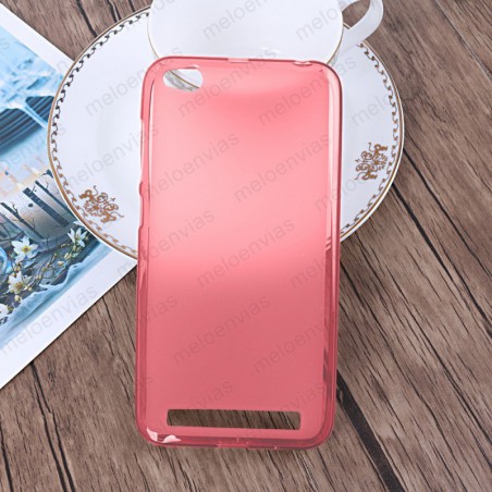 Funda para Xiaomi Redmi 5A (5 Pulgadas) carcasa Gel TPU Liso mate Color Rosa