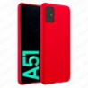 Funda carcasa para Samsung Galaxy A51 Gel TPU Liso mate Color Rojo