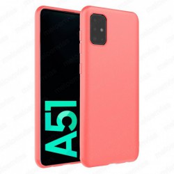 Funda carcasa para Samsung Galaxy A51 Gel TPU Liso mate Color Rosa