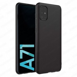 Funda carcasa para Samsung Galaxy A71 Gel TPU Liso mate Color Negro