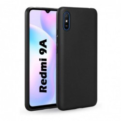 Funda carcasa para Xiaomi Redmi 9A Gel TPU Liso mate Color Negro