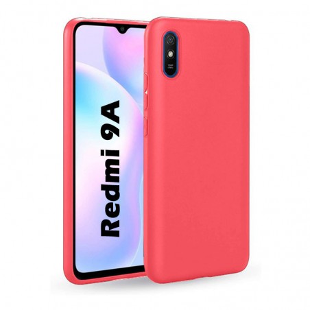 Funda carcasa para Xiaomi Redmi 9A Gel TPU Liso mate Color Rosa