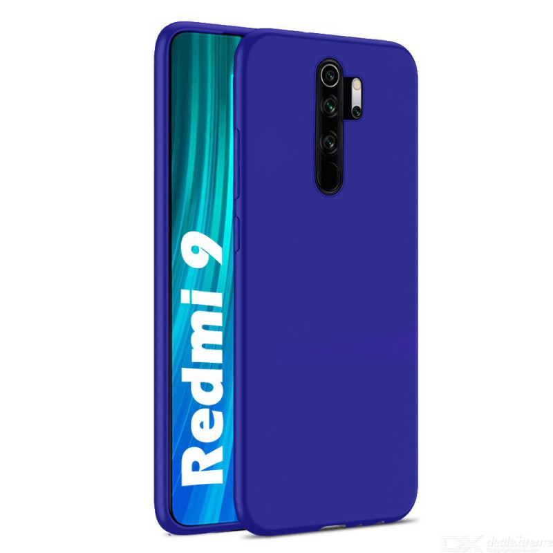 Funda carcasa para Xiaomi Redmi 9 Gel TPU Liso mate Color Azul