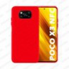 Funda carcasa para Xiaomi POCO X3 NFC Gel TPU Liso mate Color Rojo