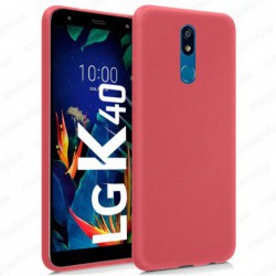 Funda carcasa para LG K40 Gel TPU Liso mate Color Rosa