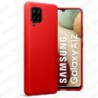 Funda carcasa para Samsung Galaxy A12 5G / 4G Gel TPU Liso mate Color Rojo