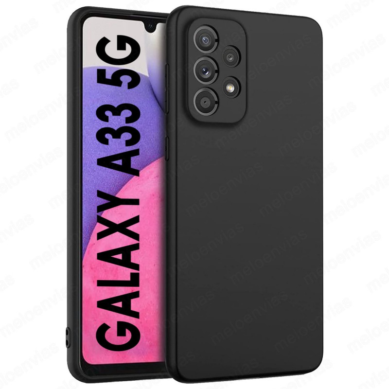 Funda carcasa para Samsung Galaxy A33 5G Gel TPU Liso mate Color Negro