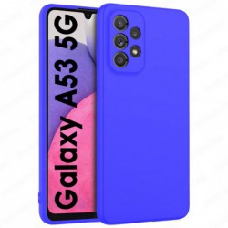 Funda carcasa para Samsung Galaxy A53 5G Gel TPU Liso mate Color Azul