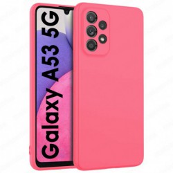 Funda carcasa para Samsung Galaxy A53 5G Gel TPU Liso mate Color Rosa