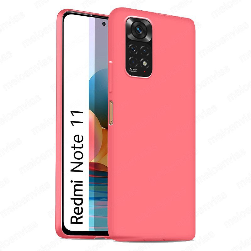 Funda carcasa para Xiaomi Redmi Note 11 / Note 11S Gel TPU Liso mate Color Rosa